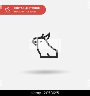 Cockatoo Simple vector icon. Illustration symbol design template for web mobile UI element. Perfect color modern pictogram on editable stroke. Cockatoo icons for your business project Stock Vector