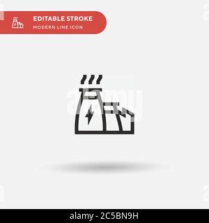 Pollution Simple vector icon. Illustration symbol design template for web mobile UI element. Perfect color modern pictogram on editable stroke. Pollution icons for your business project Stock Vector
