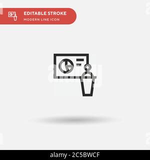 Business Simple vector icon. Illustration symbol design template for web mobile UI element. Perfect color modern pictogram on editable stroke. Business icons for your business project Stock Vector