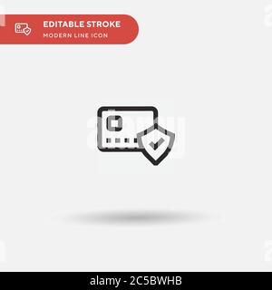 Secure Payment Simple vector icon. Illustration symbol design template for web mobile UI element. Perfect color modern pictogram on editable stroke. Secure Payment icons for your business project Stock Vector