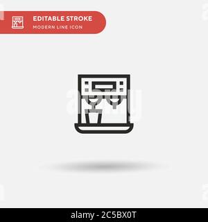 Coffee Machine Simple vector icon. Illustration symbol design template for web mobile UI element. Perfect color modern pictogram on editable stroke. Coffee Machine icons for your business project Stock Vector