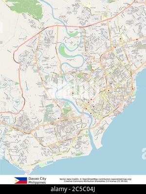 Ilang Davao City Map Davao City, Philippines Stock Vector Image & Art - Alamy