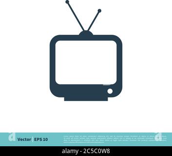Television Icon Vector Logo Template Illustration Design. Vector EPS 10. Stock Vector
