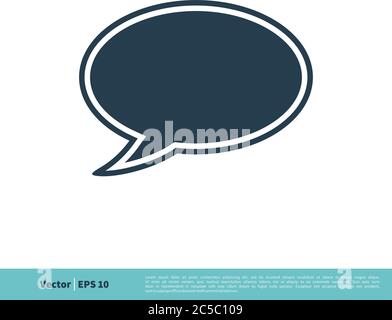 Blank Speech Bubble Icon Vector Logo Template Illustration Design. Vector EPS 10. Stock Vector