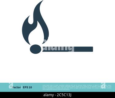 Matchstick, Wooden Lighter Icon Vector Logo Template Illustration Design. Vector EPS 10. Stock Vector