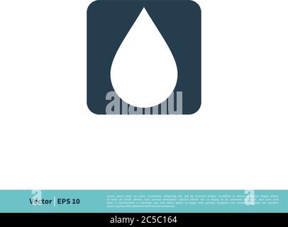 Drop Water Icon Vector Logo Template Illustration Design. Vector EPS 10. Stock Vector