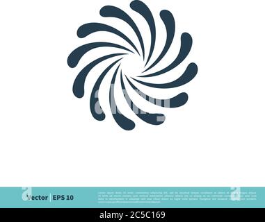 Ornamental Flower Icon Vector Logo Template Illustration Design. Vector EPS 10. Stock Vector