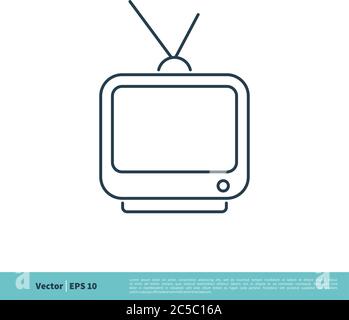 Television Icon Vector Logo Template Illustration Design. Vector EPS 10. Stock Vector