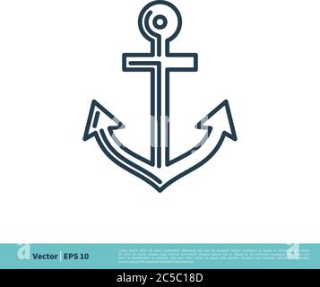 Anchor Icon Vector Logo Template Illustration Design. Vector EPS 10. Stock Vector