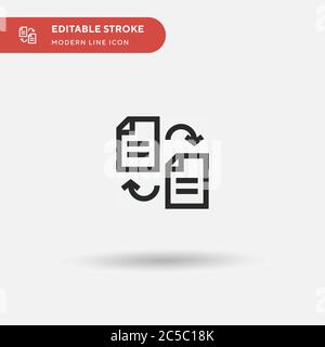File Simple vector icon. Illustration symbol design template for web mobile UI element. Perfect color modern pictogram on editable stroke. File icons for your business project Stock Vector
