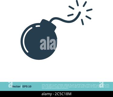 Bomb Icon Vector Logo Template Illustration Design. Vector EPS 10. Stock Vector