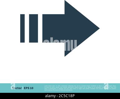 Forward Arrow Icon Vector Logo Template Illustration Design. Vector EPS 10. Stock Vector