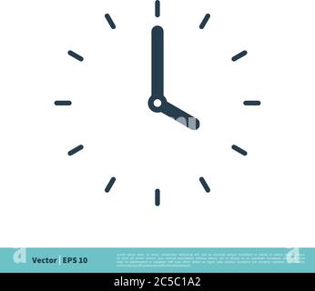 Clock, Time Icon Vector Logo Template Illustration Design. Vector EPS 10. Stock Vector