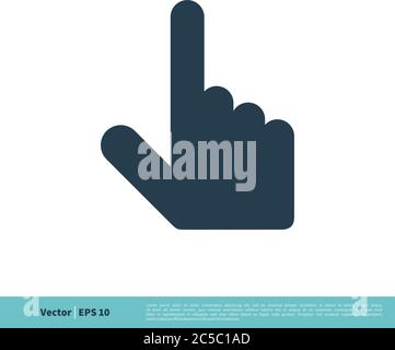 Hand / Finger Pointer Icon Vector Logo Template Illustration Design. Vector EPS 10. Stock Vector