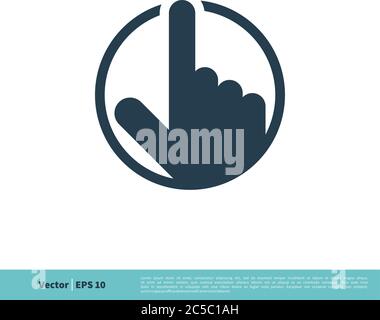 Hand / Finger Pointer Icon Vector Logo Template Illustration Design. Vector EPS 10. Stock Vector
