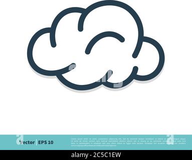 Cloud Icon Vector Logo Template Illustration Design. Vector EPS 10. Stock Vector