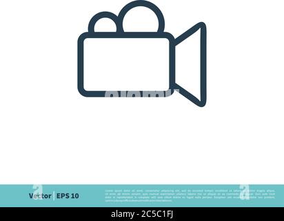 Video Camera Icon Vector Logo Template Illustration Design. Vector EPS 10. Stock Vector