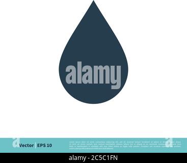 Drop Water Icon Vector Logo Template Illustration Design. Vector EPS 10. Stock Vector