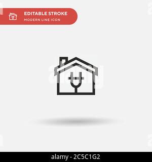 Smarthome Simple vector icon. Illustration symbol design template for web mobile UI element. Perfect color modern pictogram on editable stroke. Smarthome icons for your business project Stock Vector