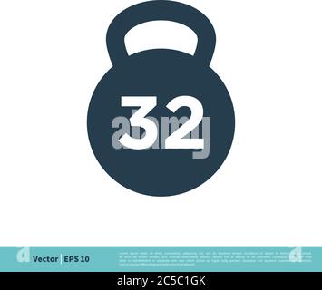 Dumbbell Icon Vector Logo Template Illustration Design. Vector EPS 10. Stock Vector