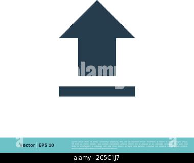Upload Arrow Icon Vector Logo Template Illustration Design. Vector EPS 10. Stock Vector