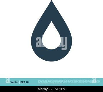 Drop Water Icon Vector Logo Template Illustration Design. Vector EPS 10. Stock Vector