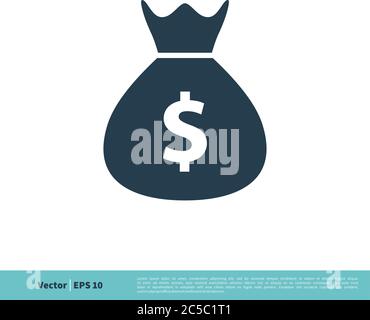 Money Bag Icon Vector Logo Template Illustration Design. Vector EPS 10. Stock Vector