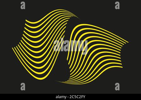 Abstract yellow line vector pattern Stock Vector