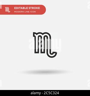Scorpio Simple vector icon. Illustration symbol design template for web mobile UI element. Perfect color modern pictogram on editable stroke. Scorpio icons for your business project Stock Vector