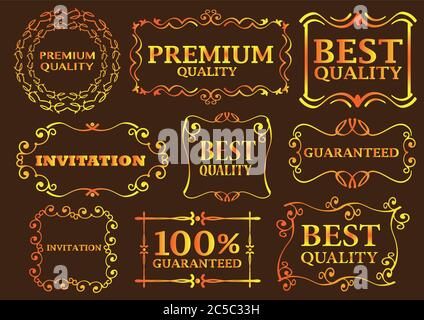 Vector calligraphic design elements and decorations Stock Vector