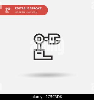 Industrial Robot Simple vector icon. Illustration symbol design template for web mobile UI element. Perfect color modern pictogram on editable stroke. Industrial Robot icons for your business project Stock Vector