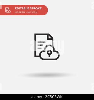 File Simple vector icon. Illustration symbol design template for web mobile UI element. Perfect color modern pictogram on editable stroke. File icons for your business project Stock Vector