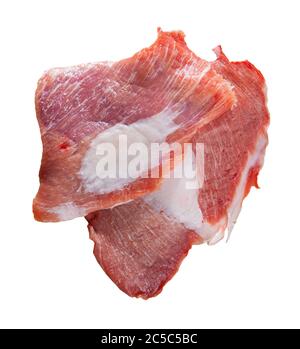 Iberian Raw slice of Iberian pork secret, small piece cut between shoulder and ...