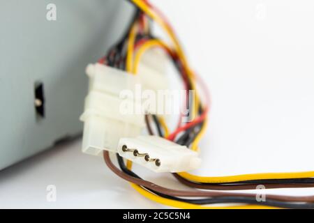 a computer connector from power supply Stock Photo
