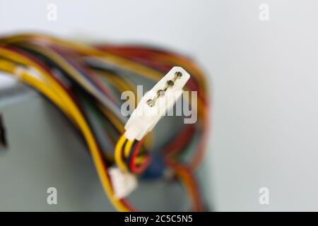 a computer connector from power supply Stock Photo