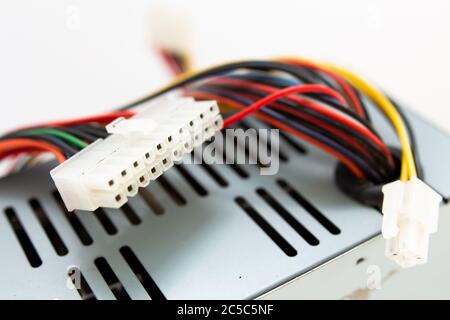 a computer connector from power supply Stock Photo