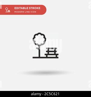 Park Simple vector icon. Illustration symbol design template for web mobile UI element. Perfect color modern pictogram on editable stroke. Park icons for your business project Stock Vector