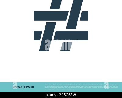 Hashtag Icon Vector Logo Template Illustration Design. Vector EPS 10. Stock Vector