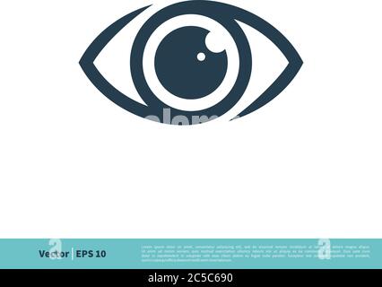Eyeball Vision Icon Vector Logo Template Illustration Design. Vector EPS 10. Stock Vector