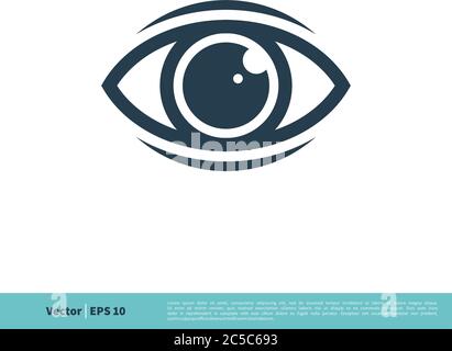Eyeball Vision Icon Vector Logo Template Illustration Design. Vector EPS 10. Stock Vector