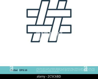 Hashtag Icon Vector Logo Template Illustration Design. Vector EPS 10. Stock Vector
