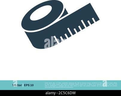 Measure Ruler Icon Vector Logo Template Illustration Design. Vector EPS 10. Stock Vector