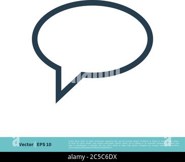 Speech Bubble Line Icon Vector Logo Template Illustration Design. Vector EPS 10. Stock Vector