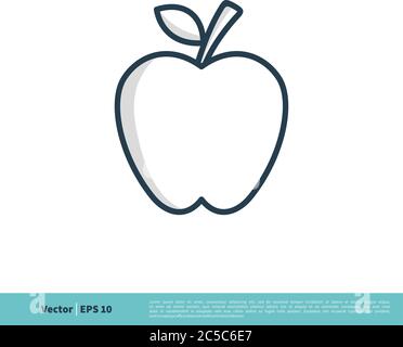 Apple Fruit Icon Vector Logo Template Illustration Design. Vector EPS 10. Stock Vector