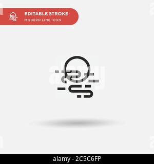 Fog Simple vector icon. Illustration symbol design template for web mobile UI element. Perfect color modern pictogram on editable stroke. Fog icons for your business project Stock Vector