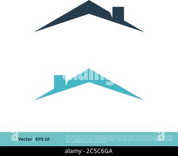 Real Estate Roof of Home Icon Vector Logo Template Illustration Design. Vector EPS 10. Stock Vector