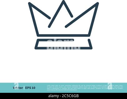 Crown Icon Vector Logo Template Illustration Design. Vector EPS 10. Stock Vector