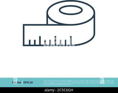 Measure Ruler Icon Vector Logo Template Illustration Design. Vector EPS 10. Stock Vector