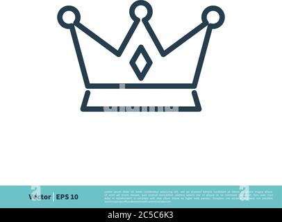 Crown Icon Vector Logo Template Illustration Design. Vector EPS 10. Stock Vector