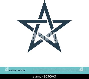 Pentagram Star Icon Vector Logo Template Illustration Design. Vector EPS 10. Stock Vector